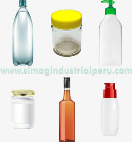 botellas y frascos tapados hermeticamente